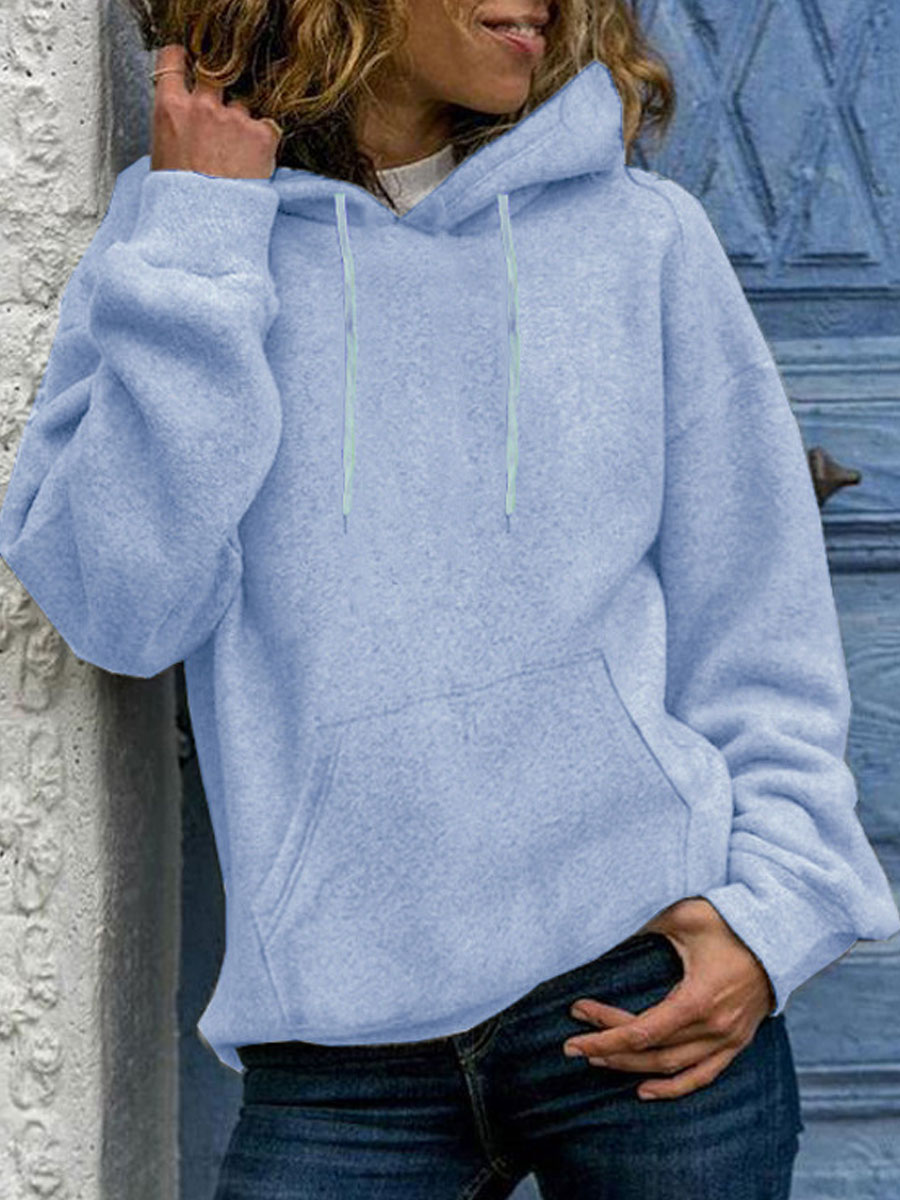 Casual Loose Solid Hoodie