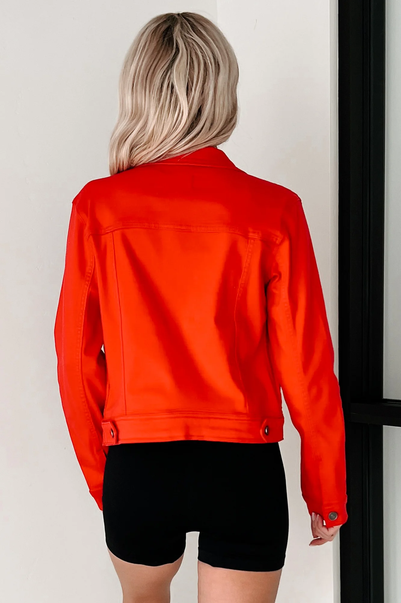 Climbing The Ladder Kancan Denim Jacket (Red)