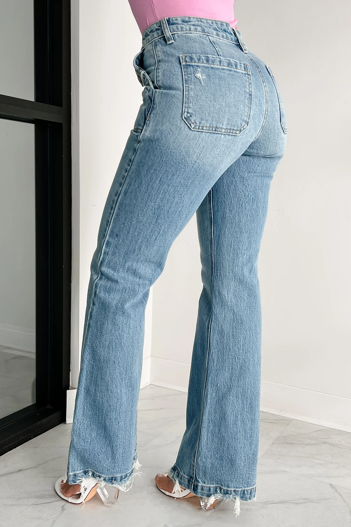 Fitzgerald High Rise Wide Flare Kancan Jeans (Medium)