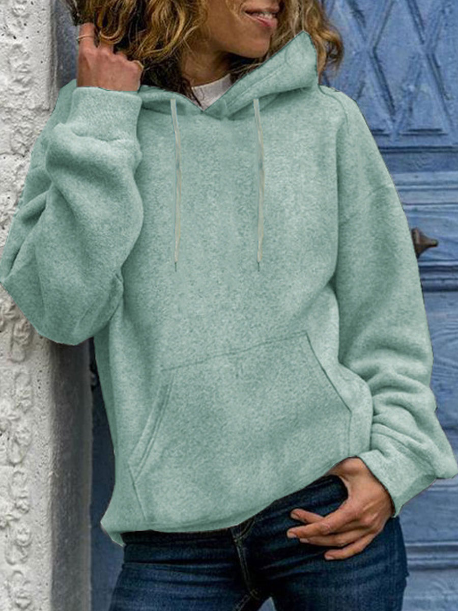 Casual Loose Solid Hoodie