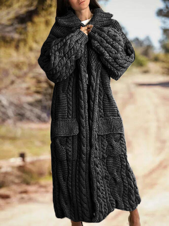 Knitted Long Sleeve Jacket Coat