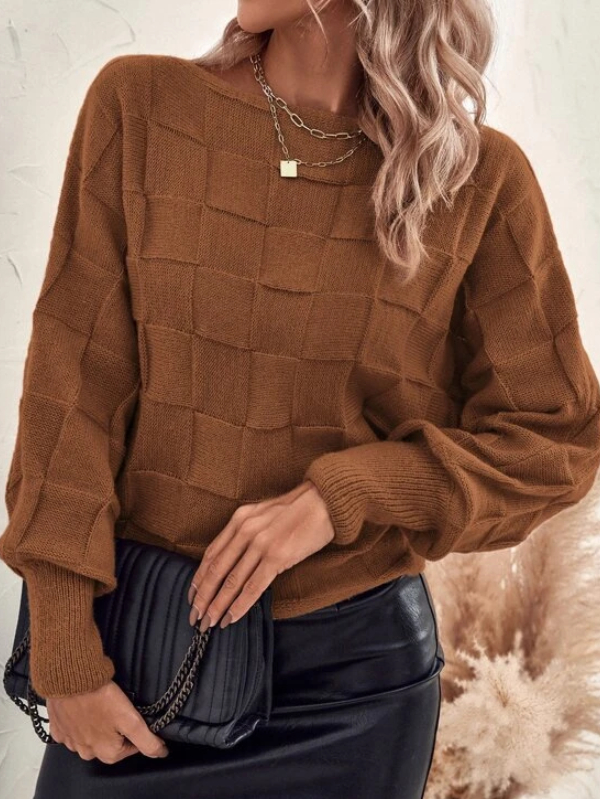 Textured Knit Sleeve Sweater