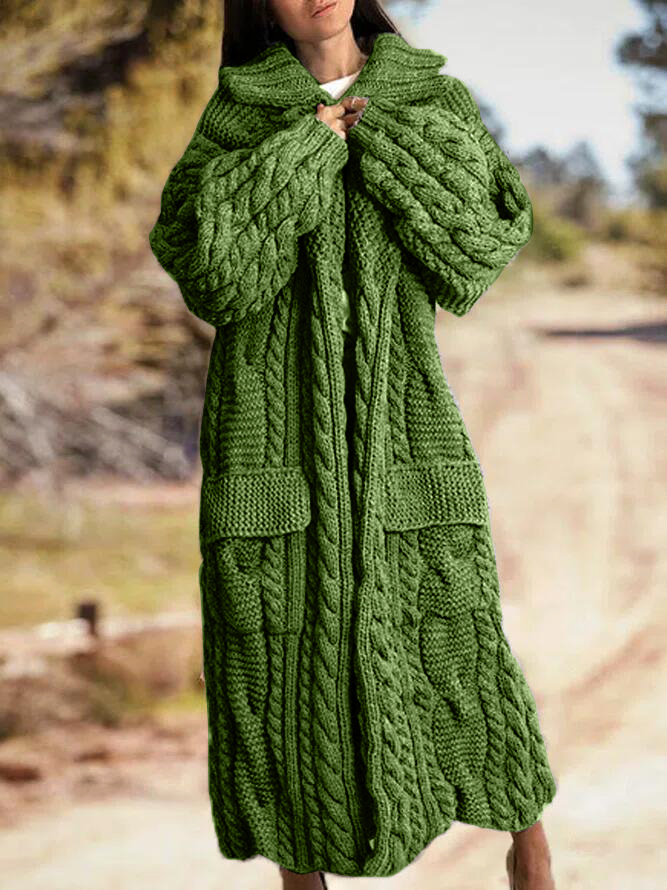 Knitted Long Sleeve Jacket Coat