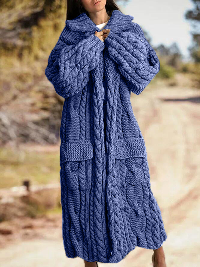Knitted Long Sleeve Jacket Coat