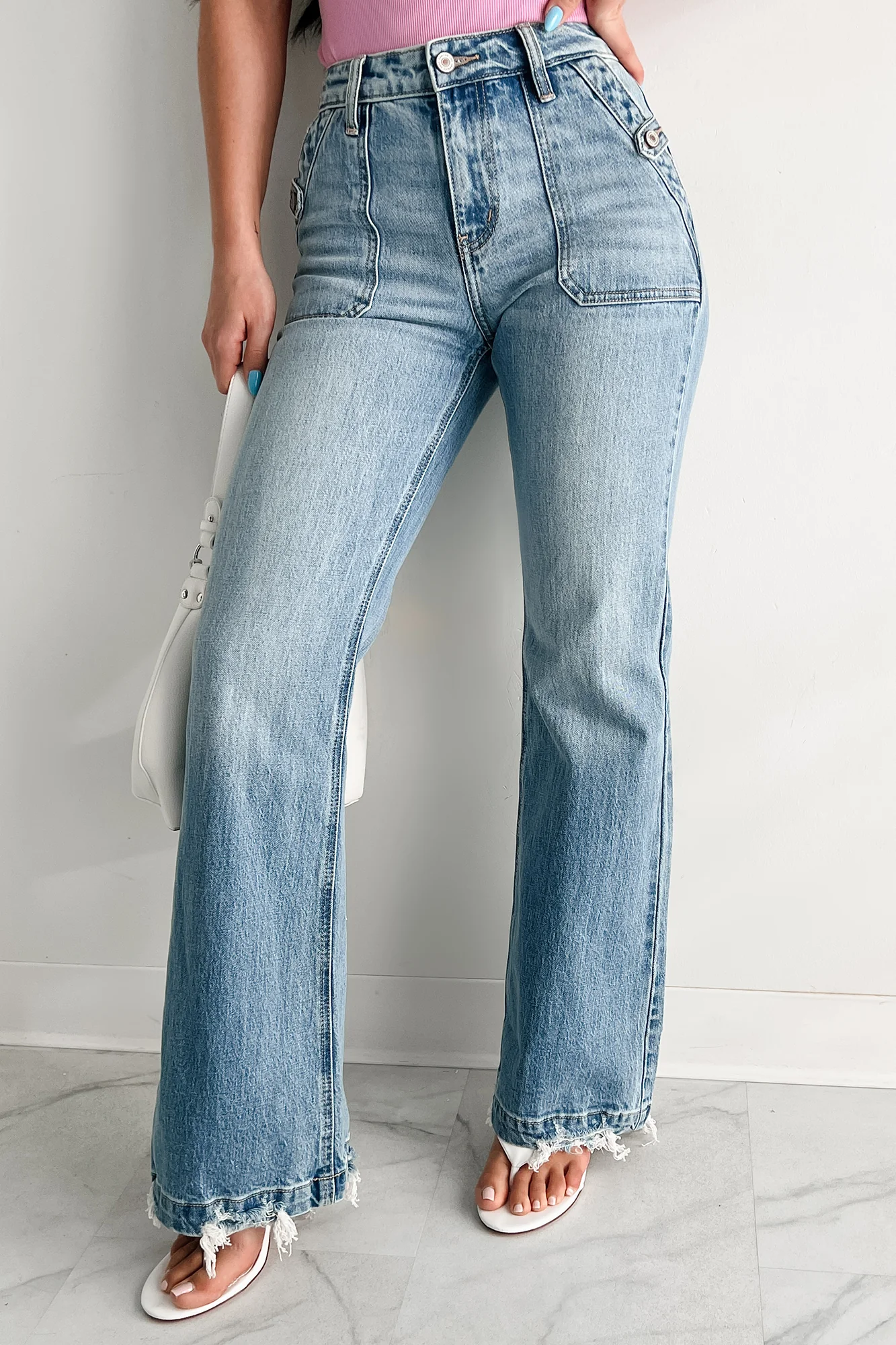 Fitzgerald High Rise Wide Flare Kancan Jeans (Medium)