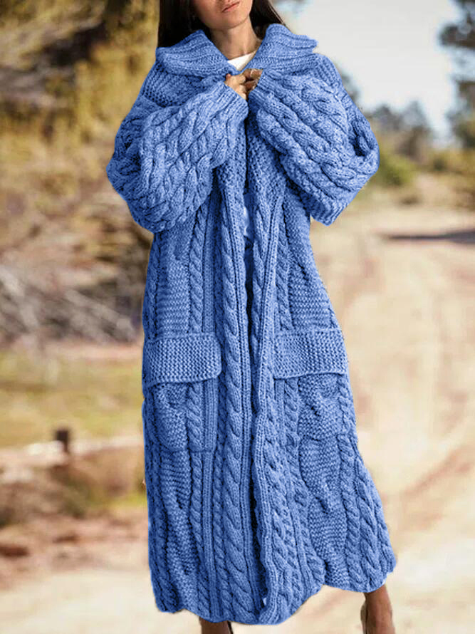 Knitted Long Sleeve Jacket Coat