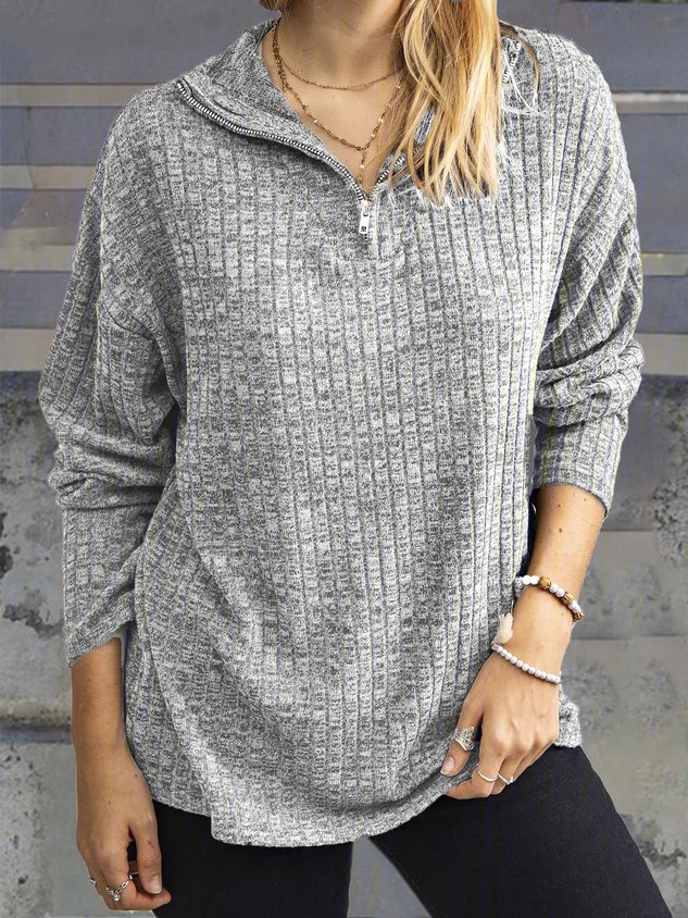 Long Sleeve V Neck Casual Knitwear & Sweaters