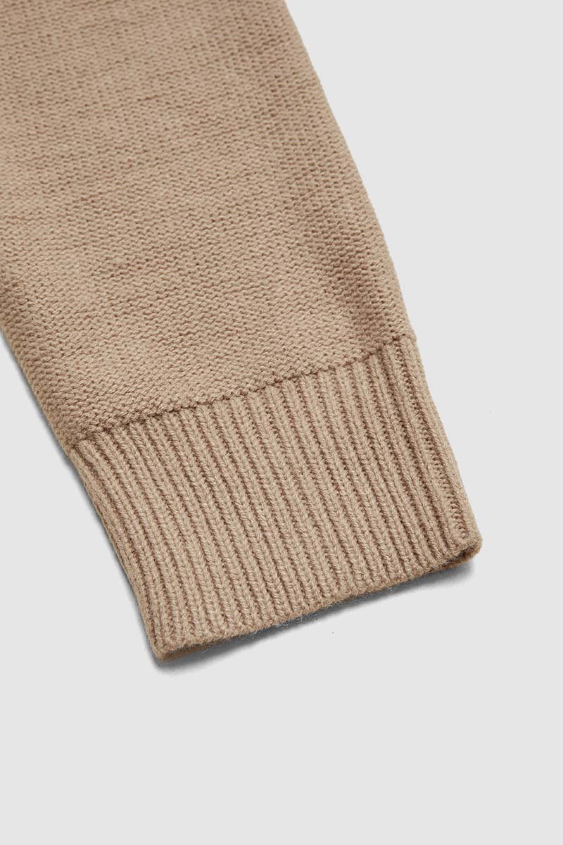 Solid Cable Knit V Neck Sweater