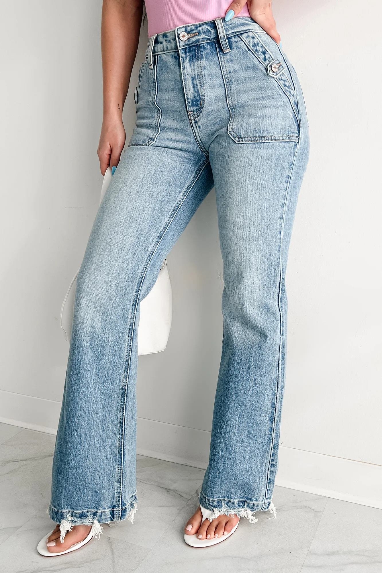 Fitzgerald High Rise Wide Flare Kancan Jeans (Medium)