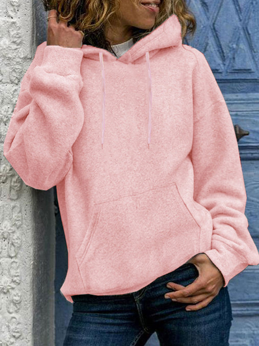 Casual Loose Solid Hoodie