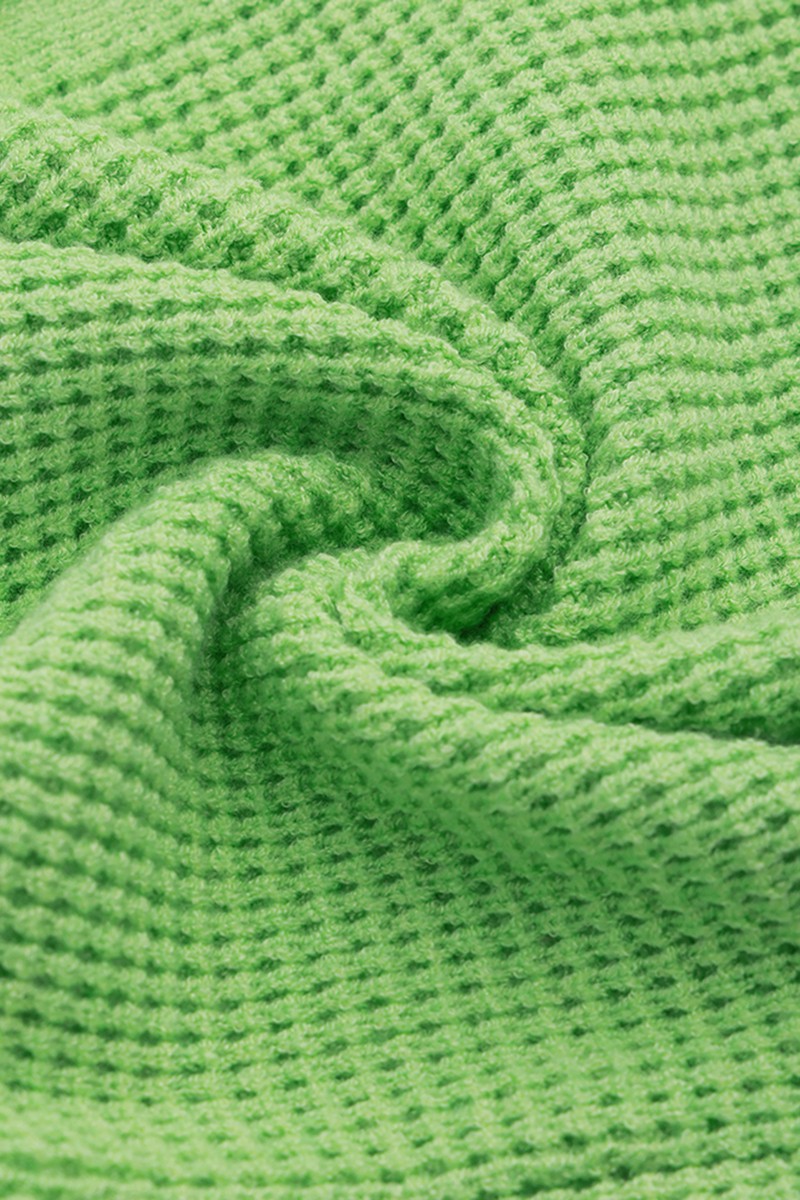 Waffle Knit Button Through Sweater