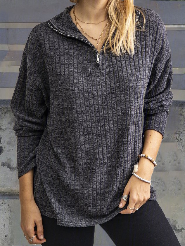 Long Sleeve V Neck Casual Knitwear & Sweaters