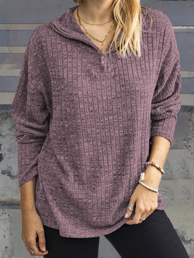 Long Sleeve V Neck Casual Knitwear & Sweaters