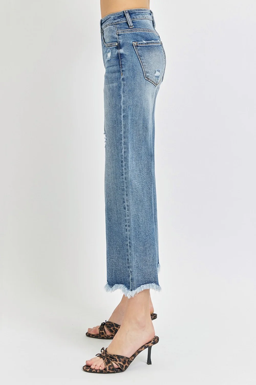 Risen High Rise Cropped Flare Jeans