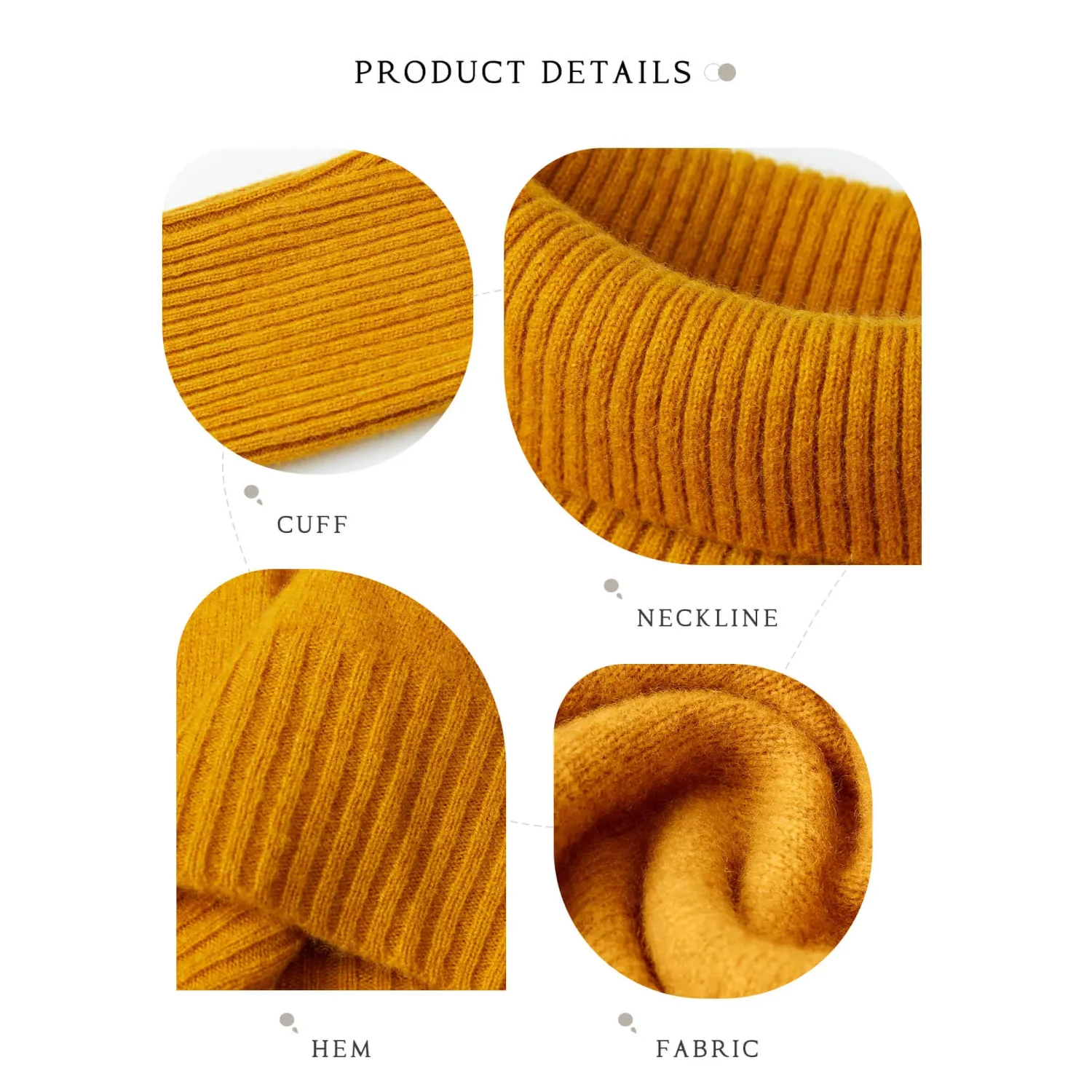 Amelia Cashmere Turtleneck Sweater