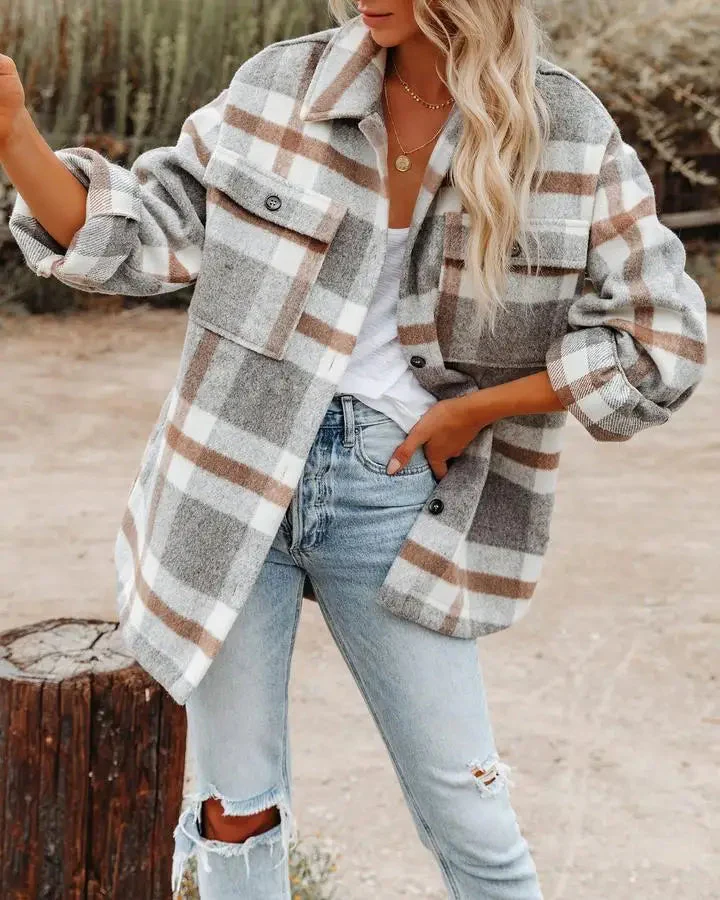 Amy Plaid Blouse