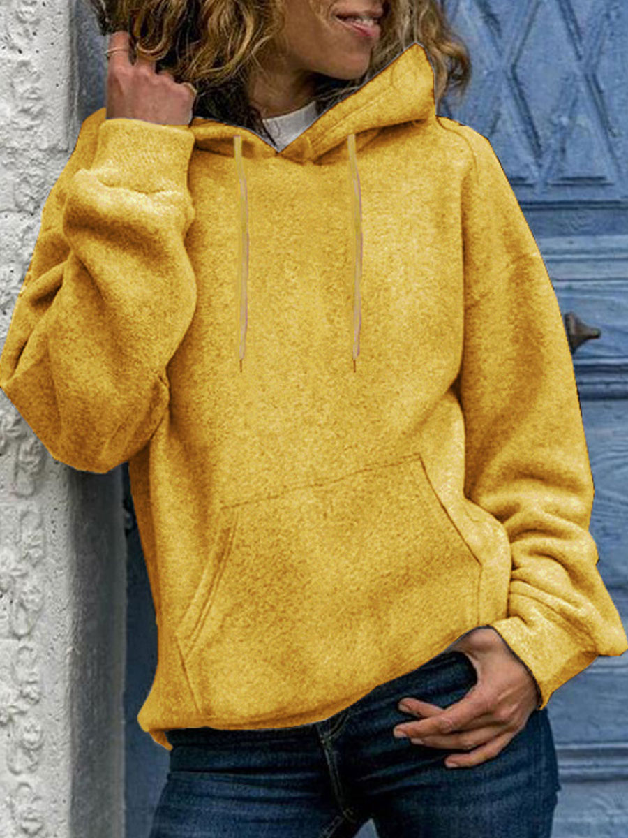 Casual Loose Solid Hoodie