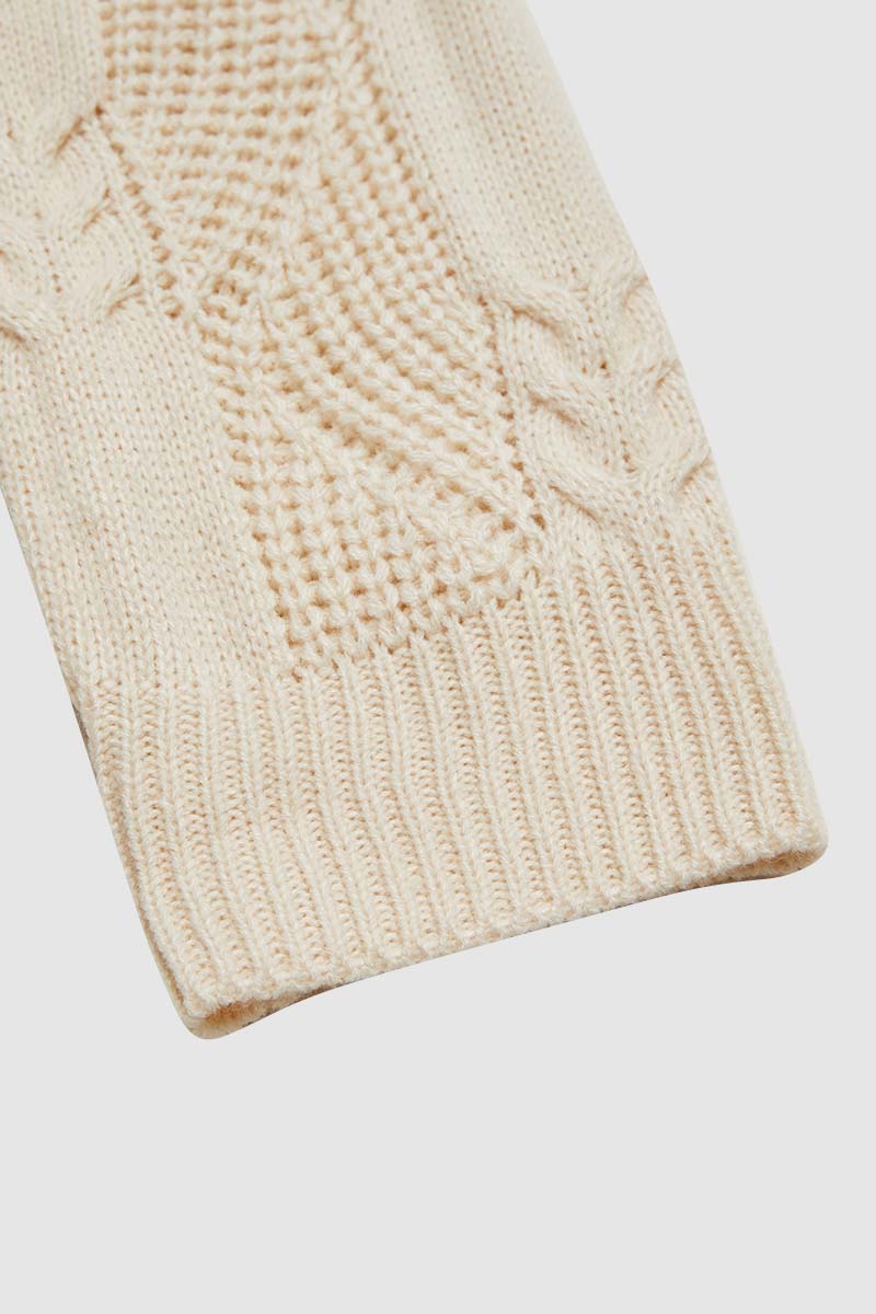 Solid Mixed Knit V Neck Sweater