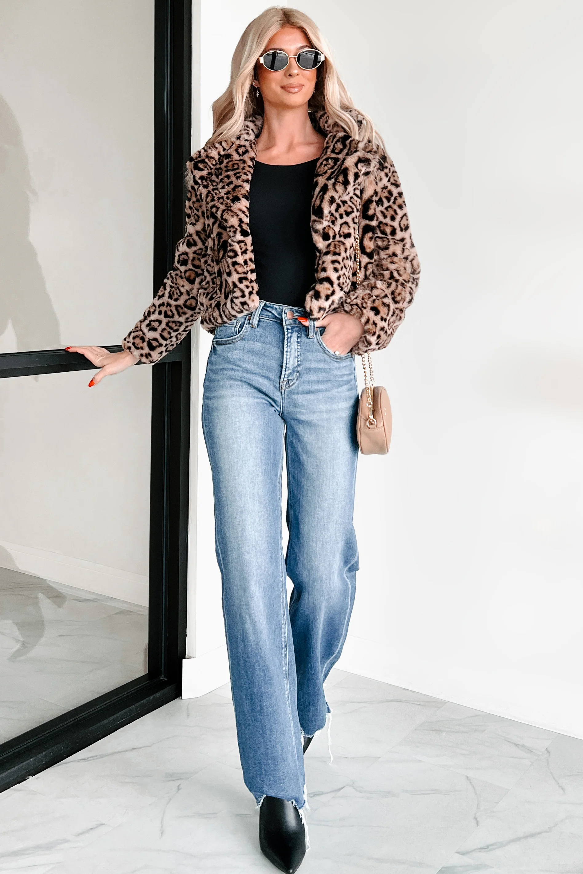 Tenacious Tendencies Faux Fur Jacket (Leopard)