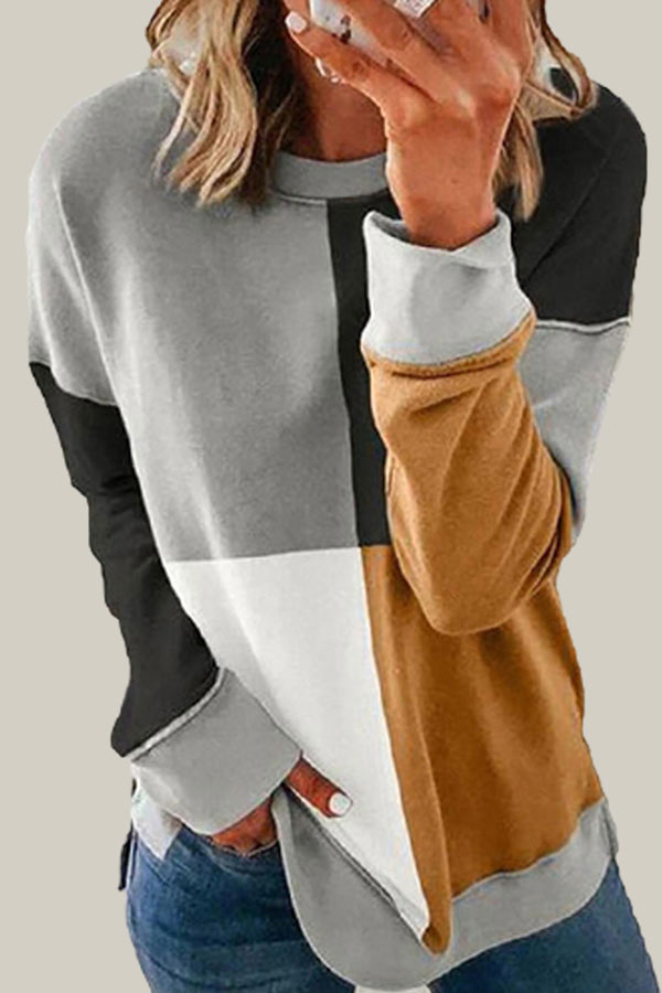 Casual Tie-dye Printed Striped Loose Top