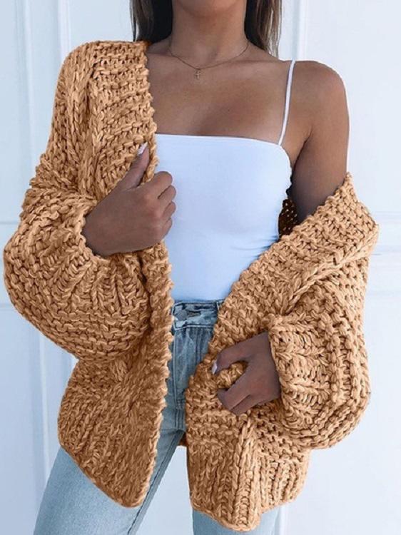 Women's Cardigans Knit Long Sleeve Loose Sweater Cardigan(⚡Hot Sale)