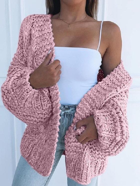 Women's Cardigans Knit Long Sleeve Loose Sweater Cardigan(⚡Hot Sale)